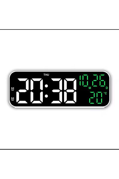 Vivendo Ceas digital de perete cu afisaj LED, afisare temperatura si data, mo...