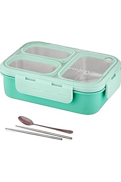 Genel Markalar Vagonlife Lch Box 620 Ml Tek Kat Üç Bölmeli Metal Kaşıklı Yi N...