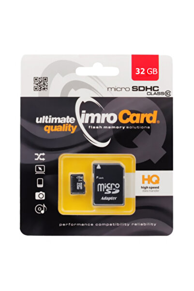 Imro microSDHC Memory Card, 32Gb, Class 10/ UHS-1 U1, With Adapter