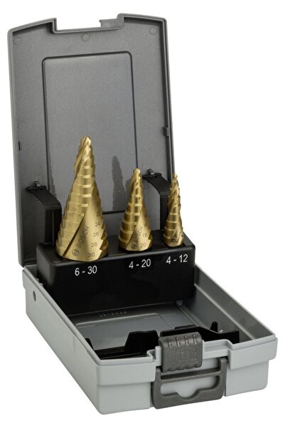 Bosch HSS-TİN 3'lü Kademeli Matkap Ucu Seti 4-12, 4-20, 6-30mm 2608587432