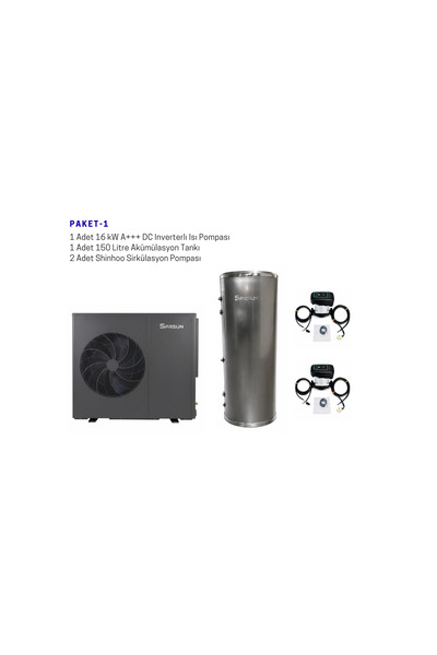 SPRSUN 16KW A+++ R32 Dc Inverterlı Isı Pompası Kurulum Paketi -1