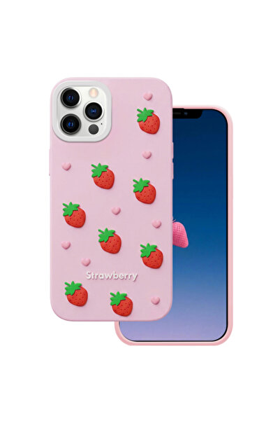 OEM Case for Apple iPhone 16 Pro, Oem, Strawberry, Pink