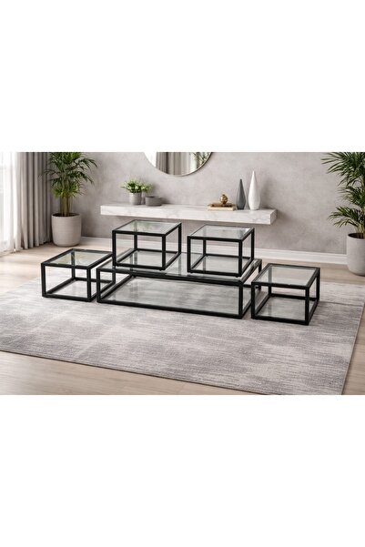Generic Modern Design Floor Conference Table Set Glass Top Metal Frame