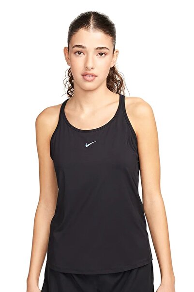 Nike One Classic Dri Fit Womens Tank Reflektörlü Kadın Antreman Atleti Siyah