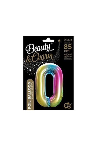 Godan Balon folie multicolor 85 cm, cifra 0
