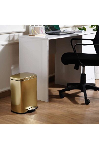 PAN HOME Primo Fingerprint Resistant Metal Pedal Bin 28.6x26x38cm 12L - Gold