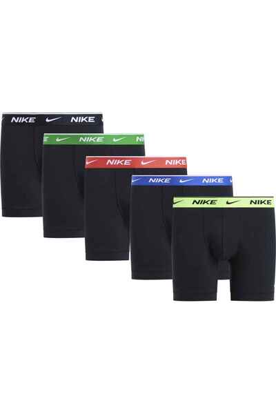 Nike Men's Brand Logo Elastic Waistband Multi-Color Boxer Briefs
