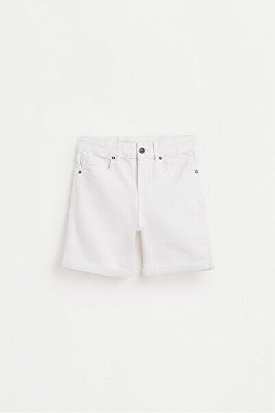 LEFTIES Comfort slim denim bermuda şort