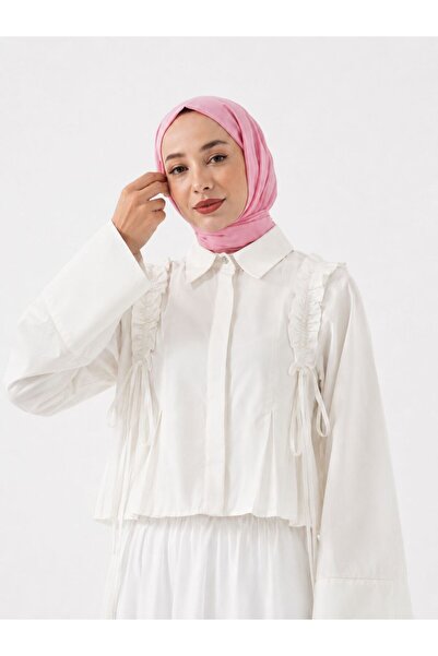 RESSHO Short Shirt with Pleated Shoulder Detail