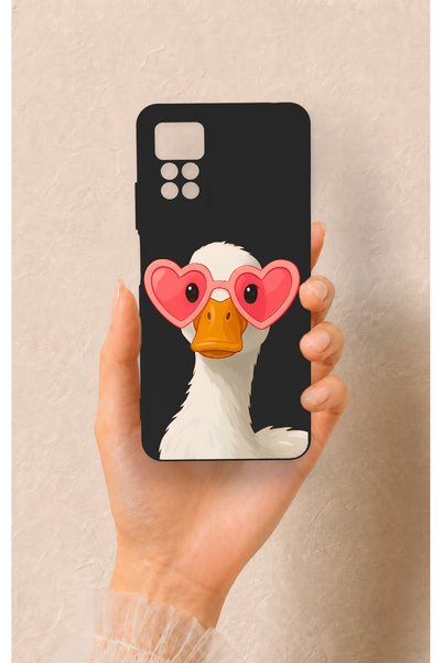 Vip Case حافظة سيليكون متوافقة مع هاتف Redmi Note 11 Pro 4G بنمط بطة محبوبة
