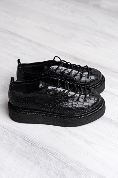 exclusives.ro Pantofi Play - Croco Black