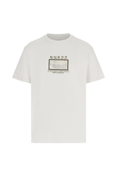Guess Tricou alb pentru bărbați