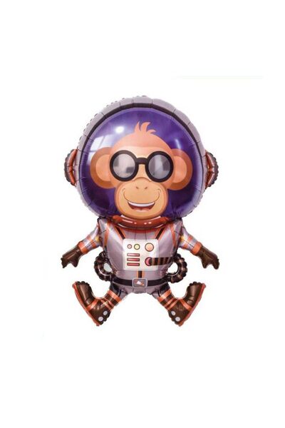 Mirific Party Balon din folie metalizată cu maimuță astronaut, 80cm