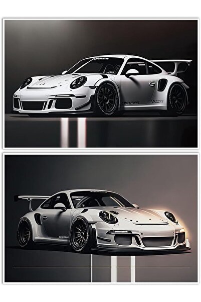 ESSESORIES Porsche 911 GT Turbo Men Aesthetics Car Poster Wall Art Room Decor...