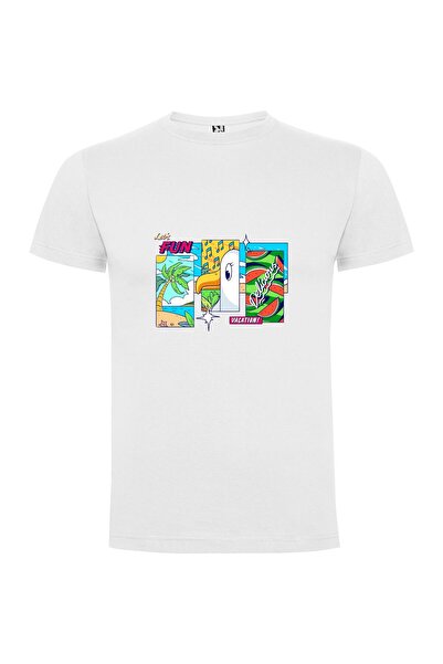 iLovePrints Cartoon Vacation Colors Tshirt