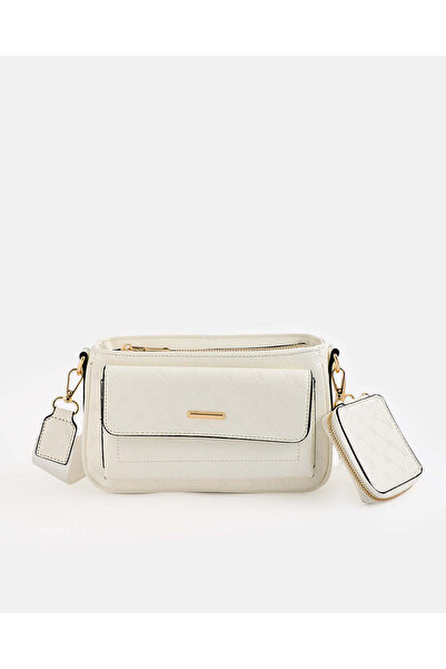 REDTAG Women White Textured Bag