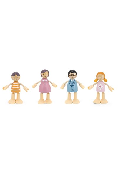 Viga 44061 PolarB Set de păpuși din lemn – o familie
