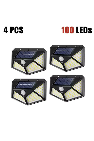 Choice4 4PCS Solar Lights Outdoor Wall Lamp PIR Motion Sensor 100LED Solar Po...