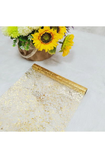 choice2 28cmx500cm Gold Gold Table Runner Metallic Glitter Table Cloths Runne...