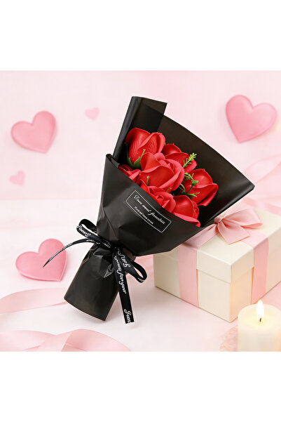 Choice1 Red Rose Artificial Flowers Bouquet Valentine's Day Gift Decoration f...