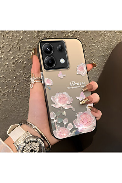 SLIMFELT Redmi Note 13 Pro 5G Uyumlu Güzel Çiçek Baskılı, Sade ve Şık, Şok Em...