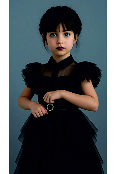 bonexi Wednesday Costume Black Color Dress