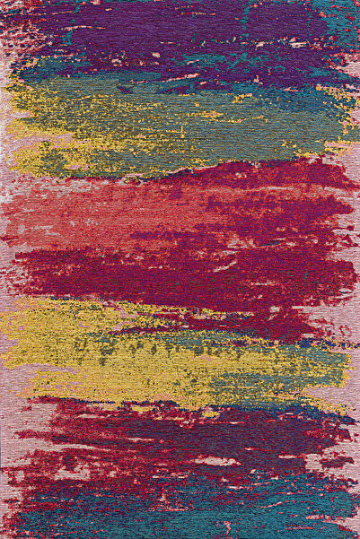 kilim home Estetik ve Enerjik Tasarım Modern Salon Pamuk Taban Halısı Mars527