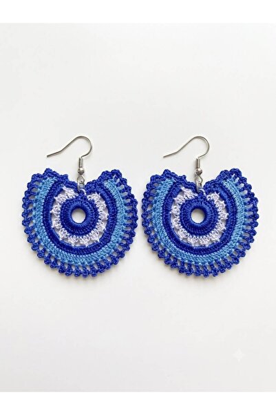 elemeğiürünler Crochet Efe Patterned Earrings
