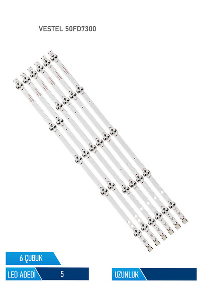 Vestel 50FD7300 6 Parça 50 inc Tv Led Bar