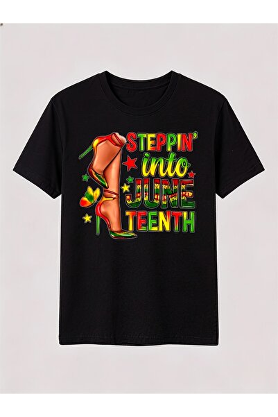 NOURAM تي شيرت مريح للرجال والنساء من Steppin Into June Teenth Juneteenth