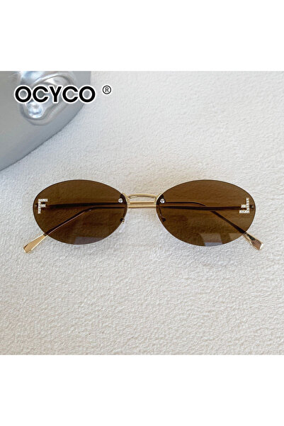 Choice نظارات شمسية نسائية أنيقة بدون إطار من Tea Fashion، حماية UV400، تصميم...