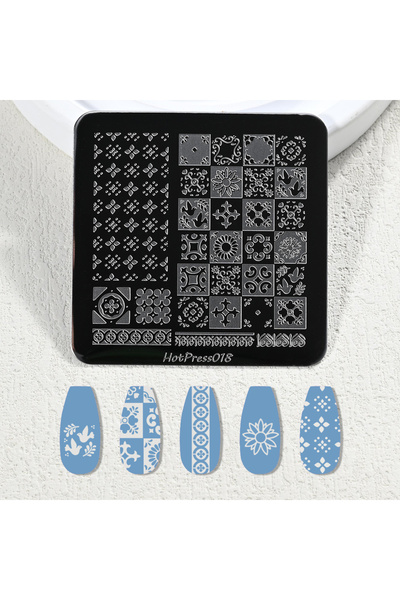 Choice1 3 1Pcs French Lace Flower Butterfly Nail Art Stamping Plate Vintage M...
