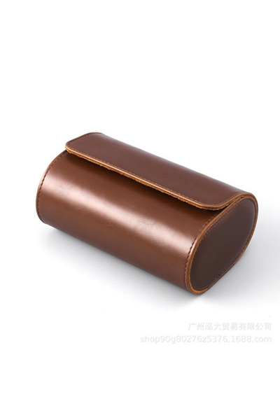 Choice3 2 Slot Brown Watch Roll Travel Case 1/2/3-Slot Portable Vintage Leath...