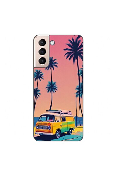 OEM Θήκη συμβατή με Samsung Galaxy S21 από σιλικόνη gel TPU, σχέδιο Summer Vi...