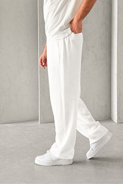More Black Linen Fabric Baggy Trousers