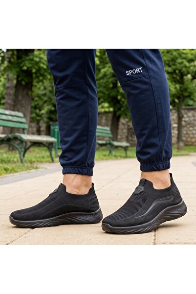 Modlet.ro Espadrile negre pentru bărbați cu talpă groasă ALIN5