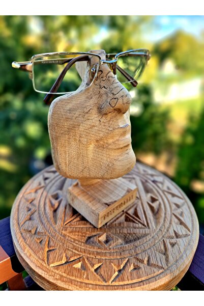 OrnamentArt Suport de ochelari "Nefertiti", Lemn Natur