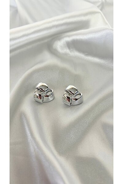 Eylülün Takısı Women's Silver Color Minimal Knot Earrings
