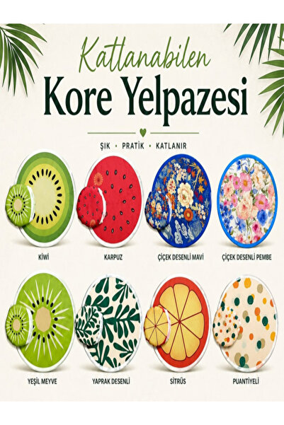 GOLDRİSE KATLANABİLEN KORE YELPAZESİ 21 CM (STOKTA OLAN MODEL GELİR ) 1 ADET