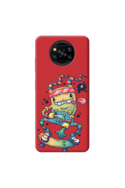 Other Xiaomi Poco X3 /X3 Pro Dangerous task Red Colored Silicone TPU Θήκη