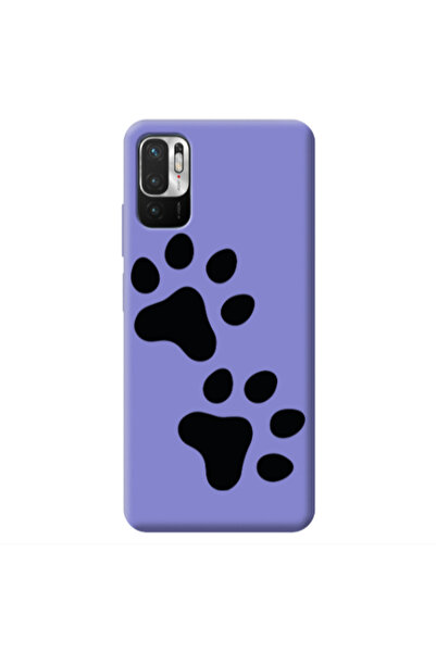 Other Xiaomi Redmi Note 10 Pro 5G Paws Purple Colored Silicone TPU Θήκη