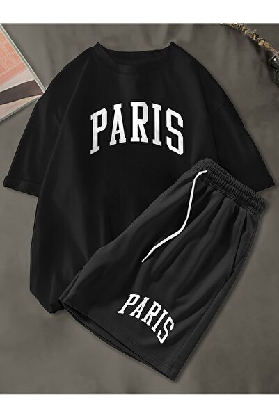 ZEMLİYA Sara Unisex Oversize Shorts Set Short Sleeve T-Shirt Comfortable Fit ...