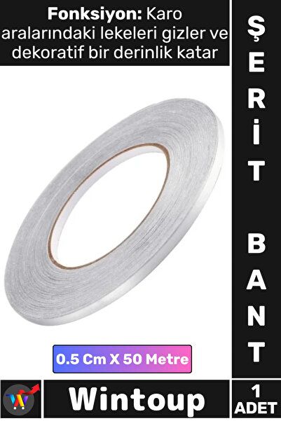 Wintoup # Self-Adhesive Tape 50 Meters Gray Tile Floor Wall Strip Isolation T...