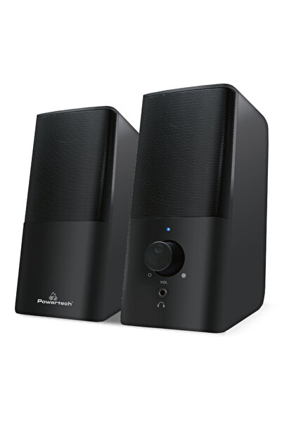 POWERTECH ηχεία Premium sound PT-847, 2x 3W, 3.5mm, μαύρα