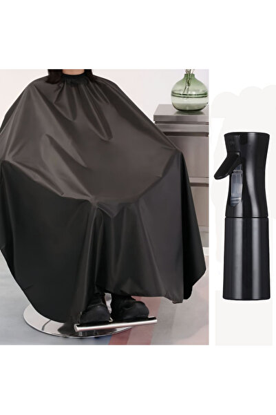 Choice1 With Sprayer Black Salon Barber Cape for Men Women Hair Cutting Cape ...
