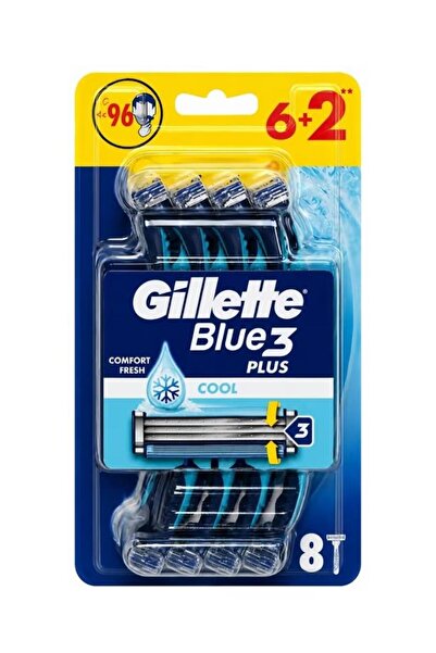 Gillette Blue 3 Tıraş Bıçağı 6 + 2'li Blister Cool