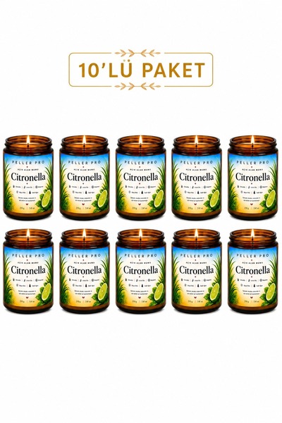 PELLER Sivrisinek Kovucu 10 Lu Açık Alanların Tercih Edilen Citronella& Limon...