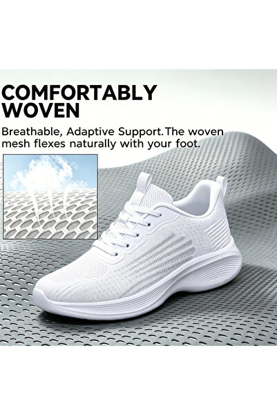 SOSENFER Women's outdoor shoe, comfortable, durable, lace-up, and with a Soft...