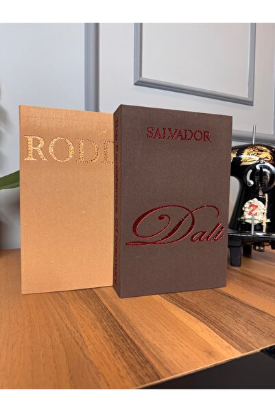 NAHİTA ATELİER TAŞ İŞLEMELİ RODIN-DALİ KUMAŞ DEKORATİF KUTU