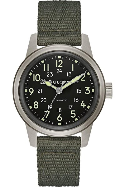 Bulova Men's Military Heritage Hack Veteran Automatic Stainless Steel Watch, ...